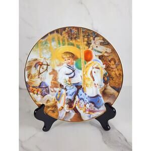 Carousel Of Dreams Year 1992 Fine China 8 1/2" Wall Decor Plate Made in USA Vtg